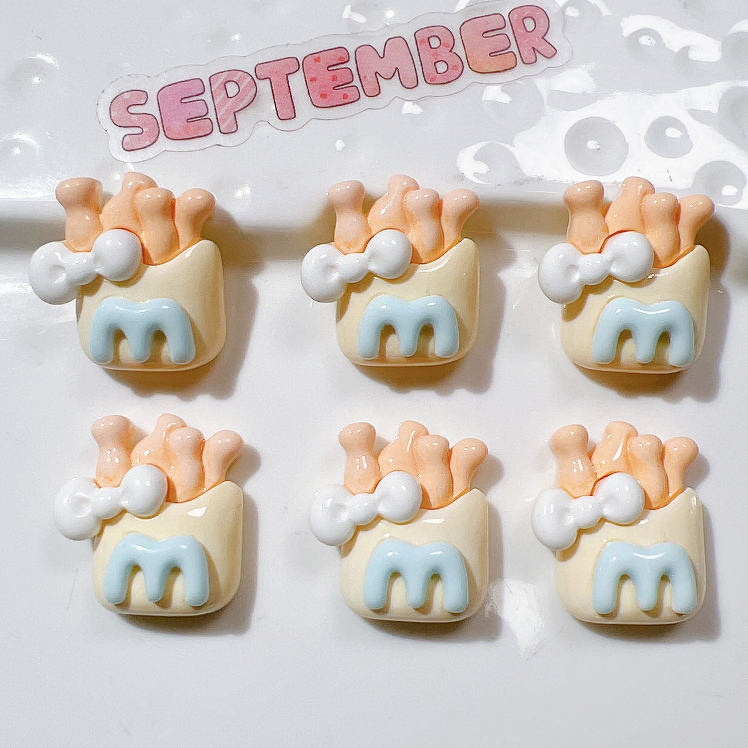 Wholesale 20pcs resin accessories diy handmade material shoe flower cream glue stationery